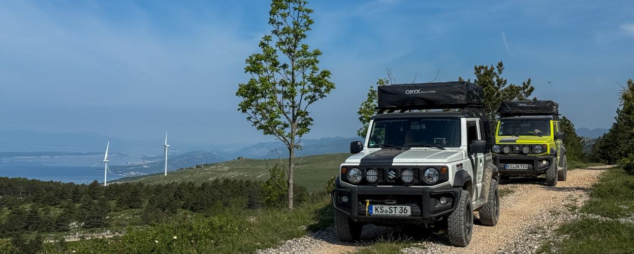 Kroatien Hoch über der Kvarner Bucht