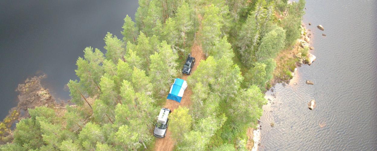 Durch die Wälder zum Tossjön
