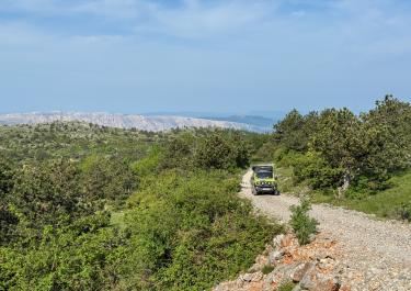 Kroatien Hoch über der Kvarner Bucht