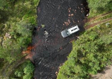 Offroad Schweden Furt im Militärgebiet
